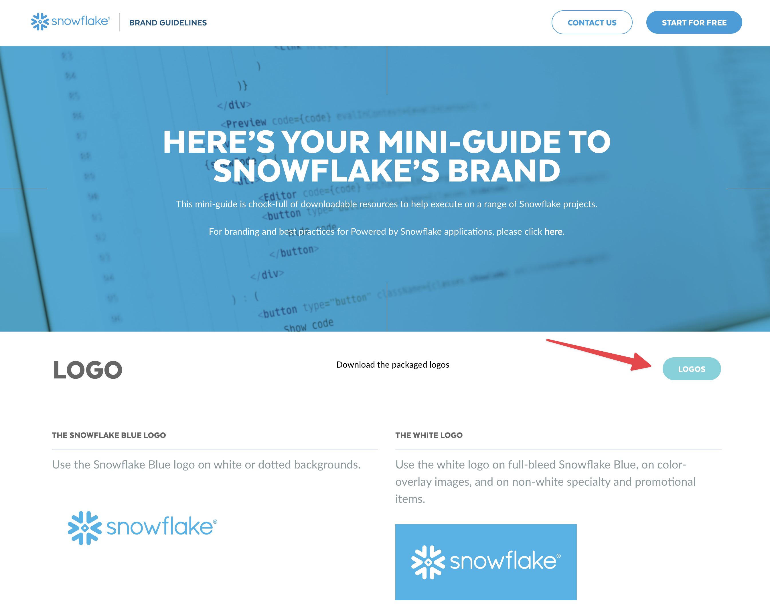 Snowflake logo download location