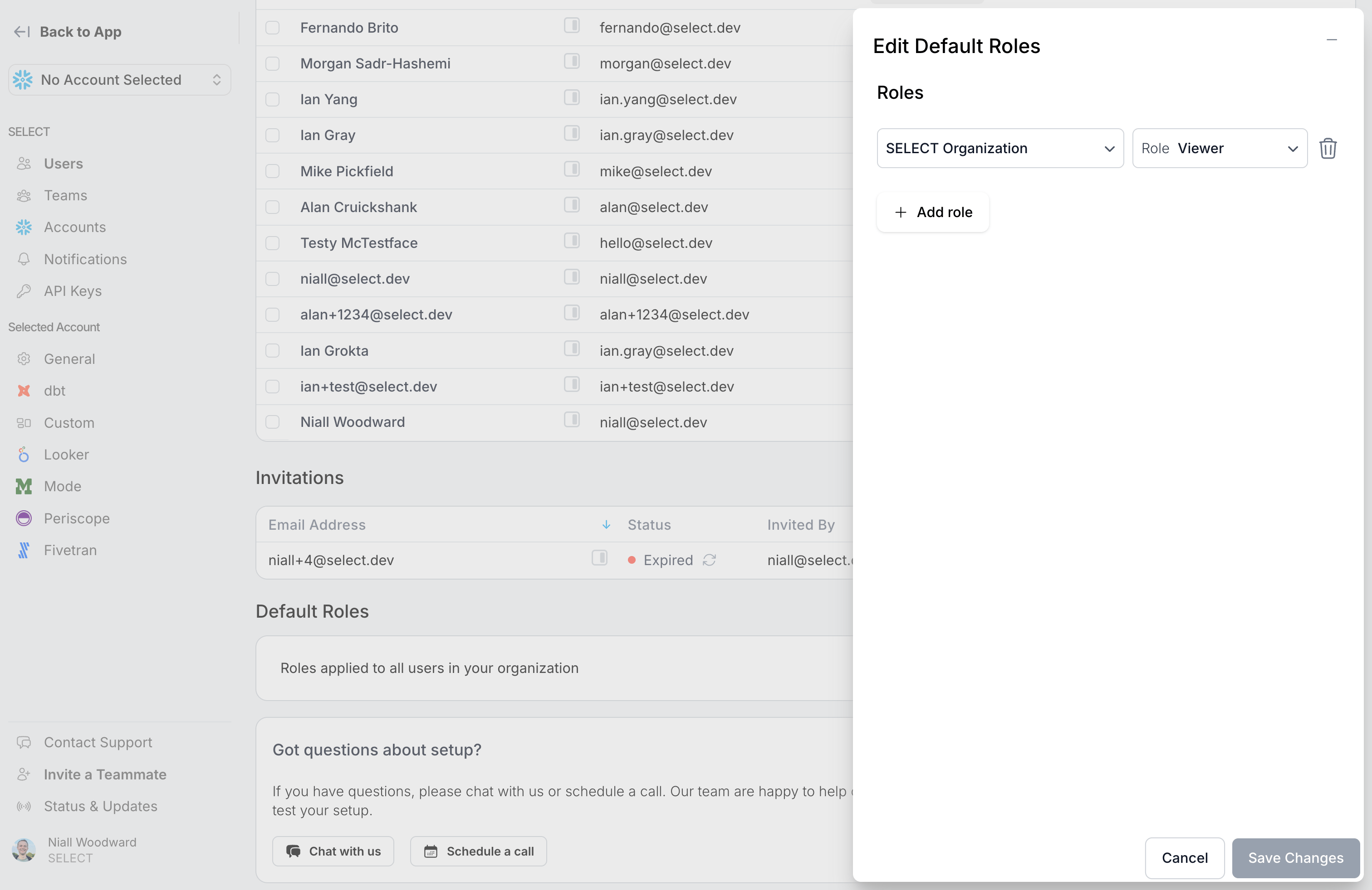Editing default roles
