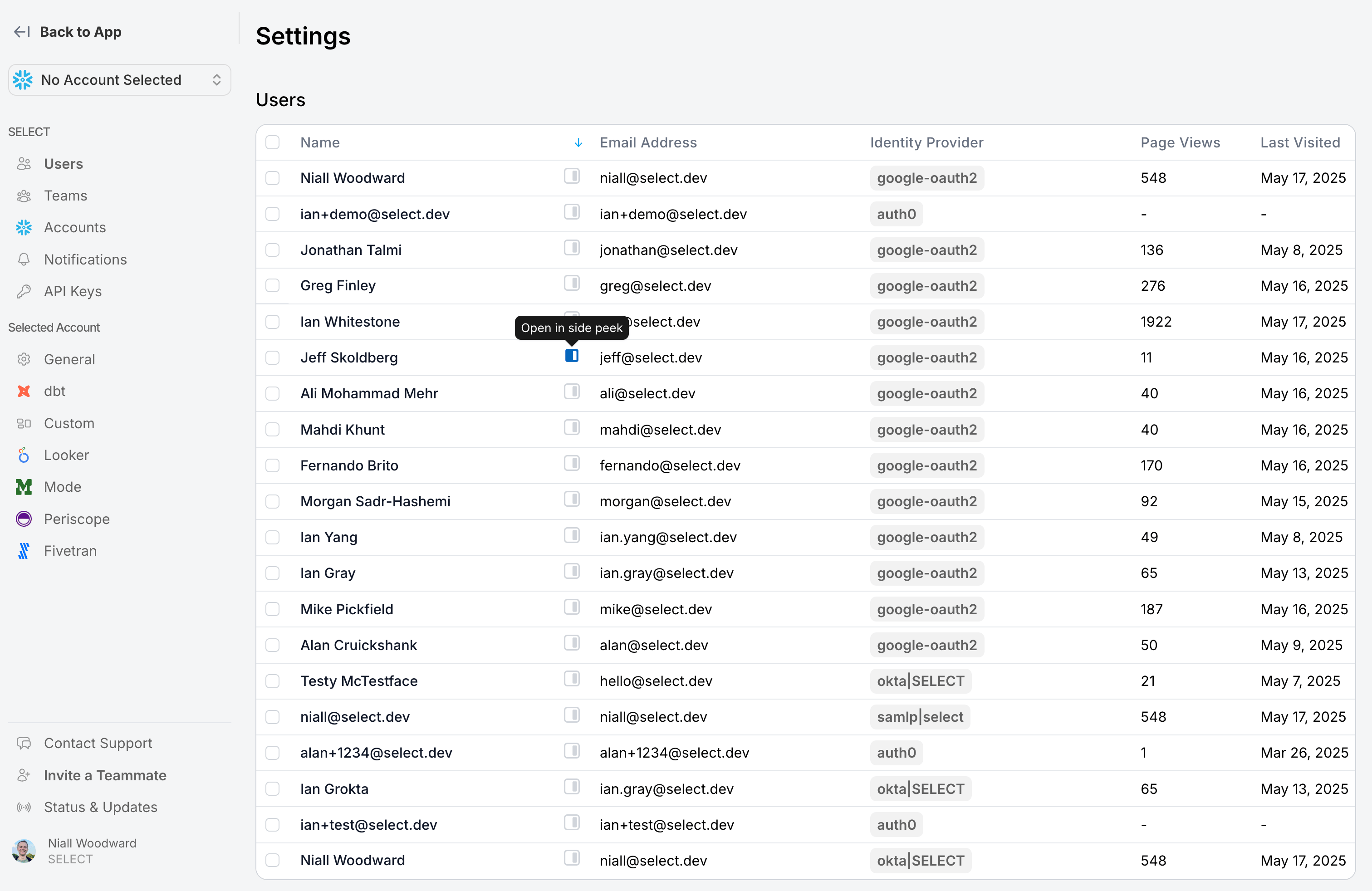 Editing a user's directly assigned roles