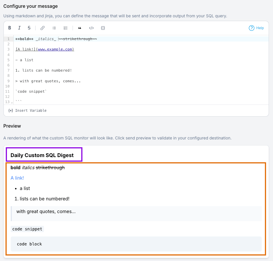 SELECT Custom SQL Monitors