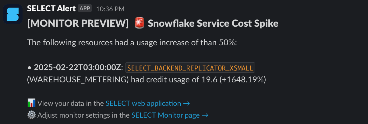 SELECT Custom SQL Monitors