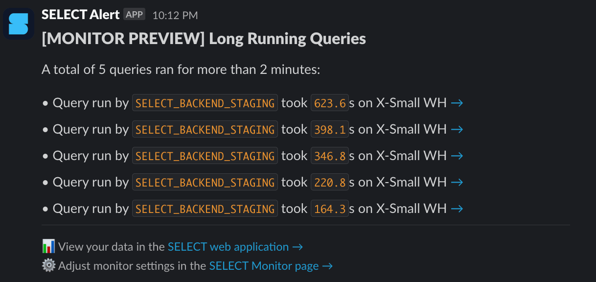 SELECT Custom SQL Monitors