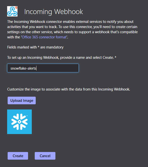 Sending Alerts to MS Teams from Snowflake