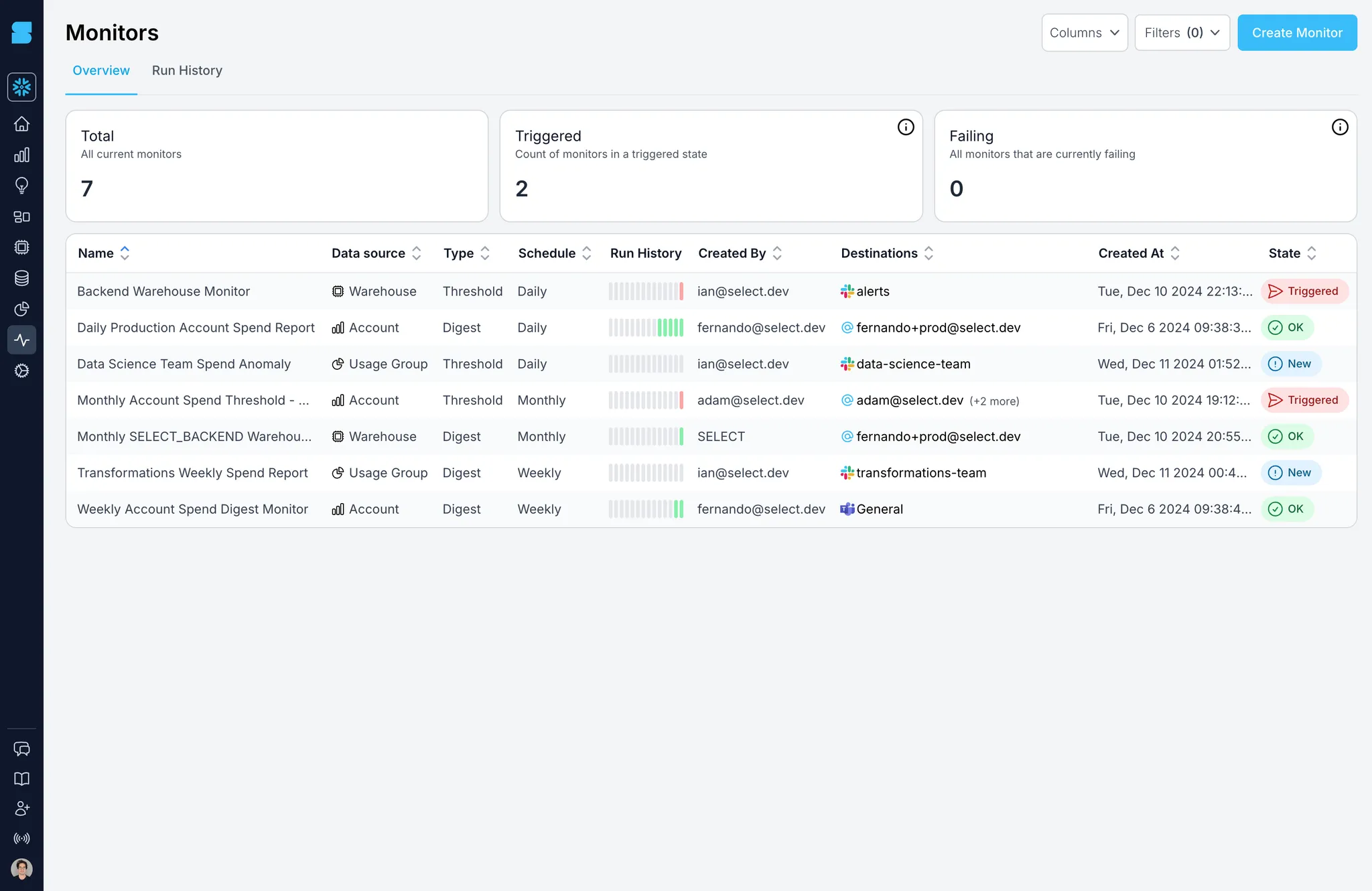 to help users get better visibility into key changes in their Snowflake account, we’ve rebuilt our monitors experience from the ground up