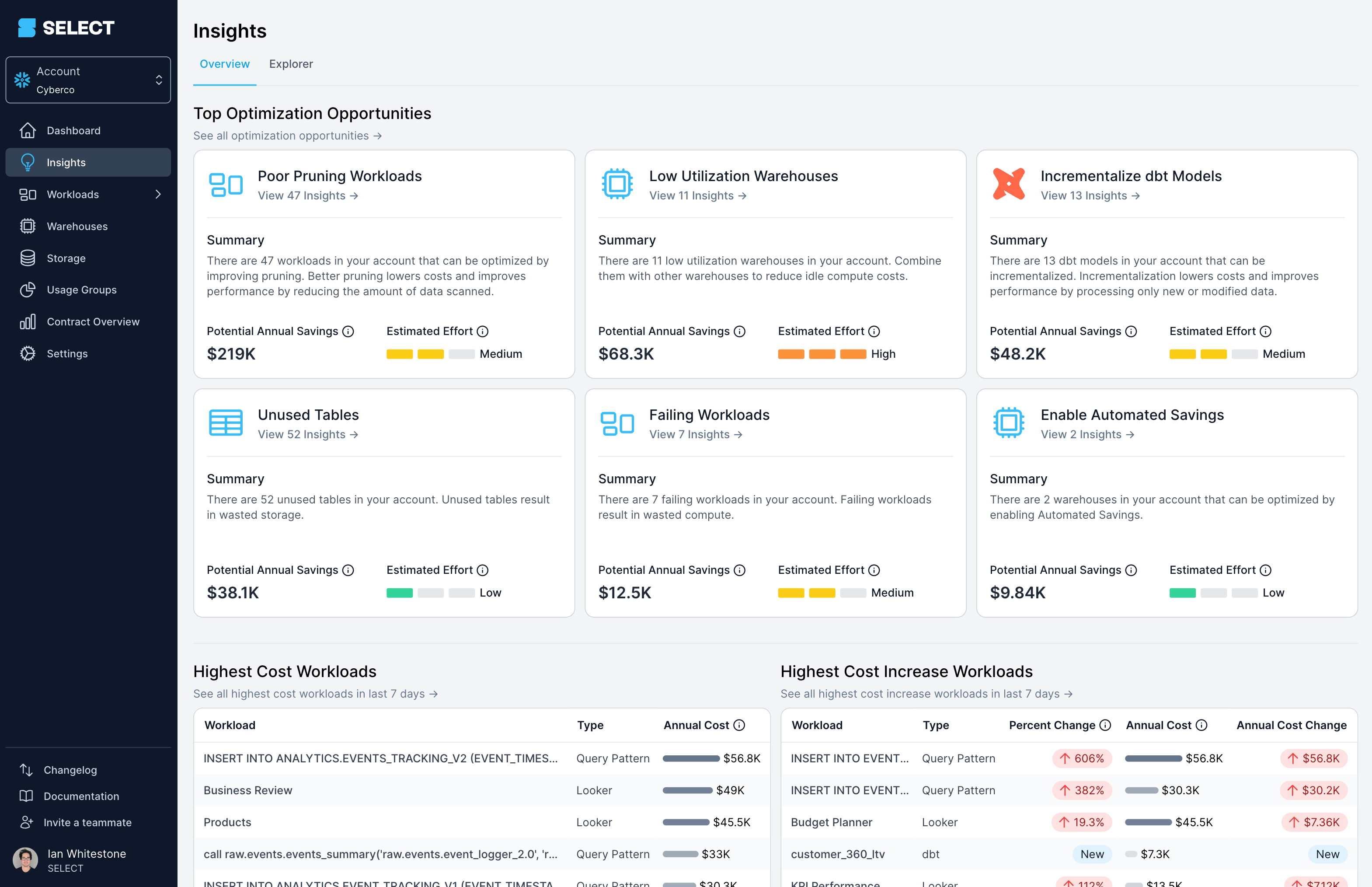 SELECT Insights feature part 1