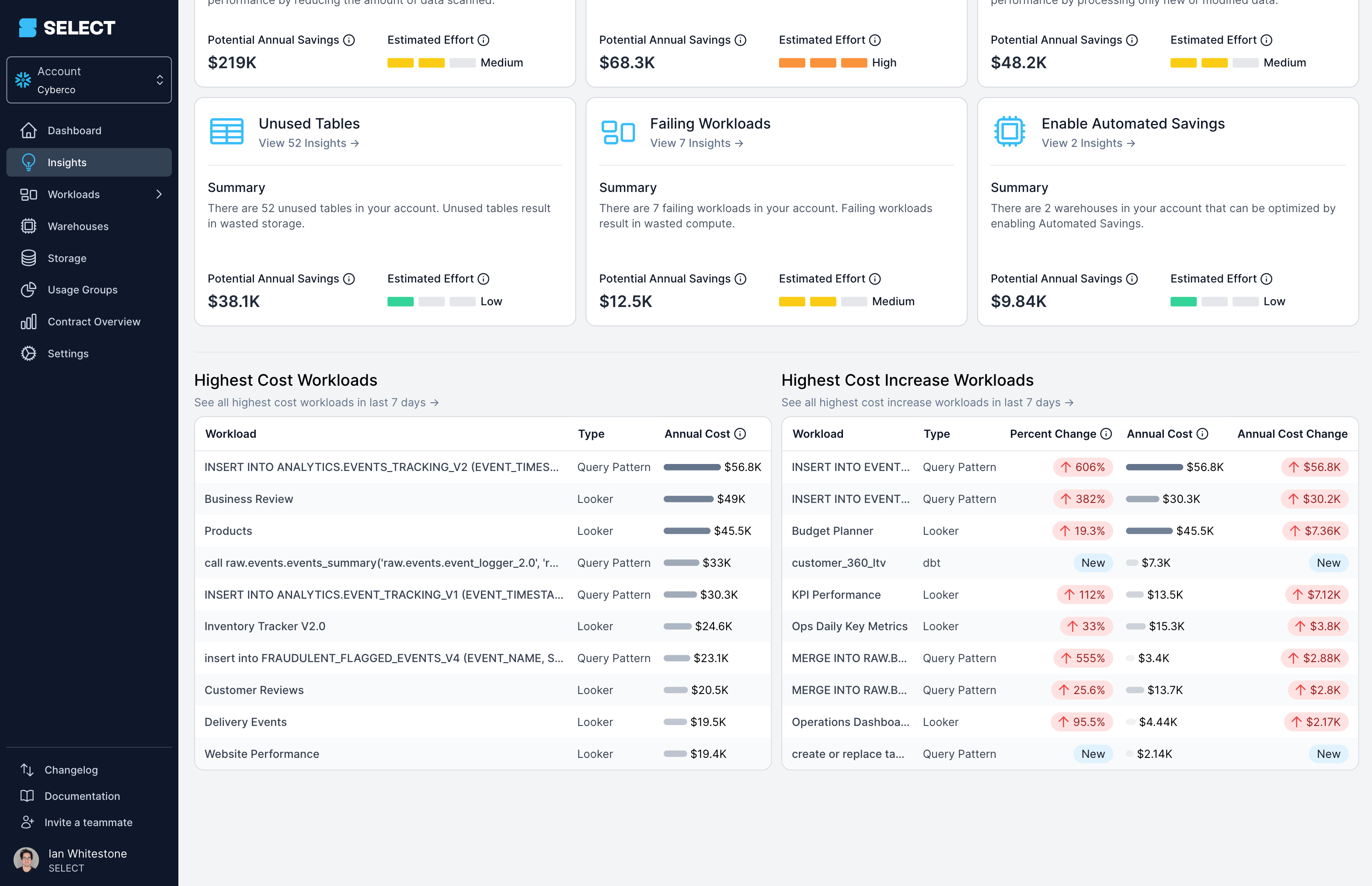 SELECT Insights feature part 1