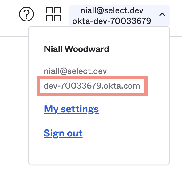 SELECT Okta integration setup step #7