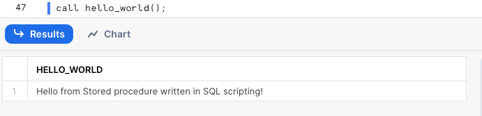 Snowflake call stored procedure no argument