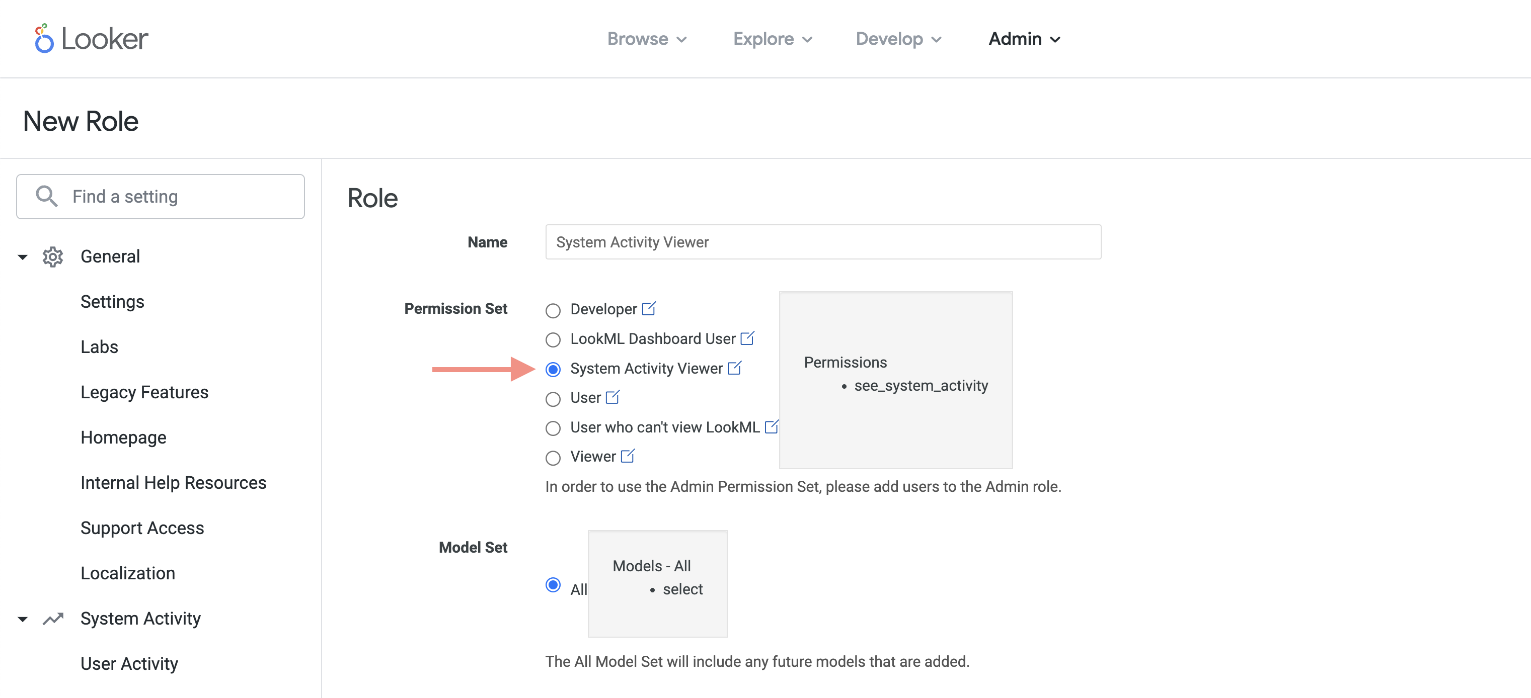 Assign permission set to role