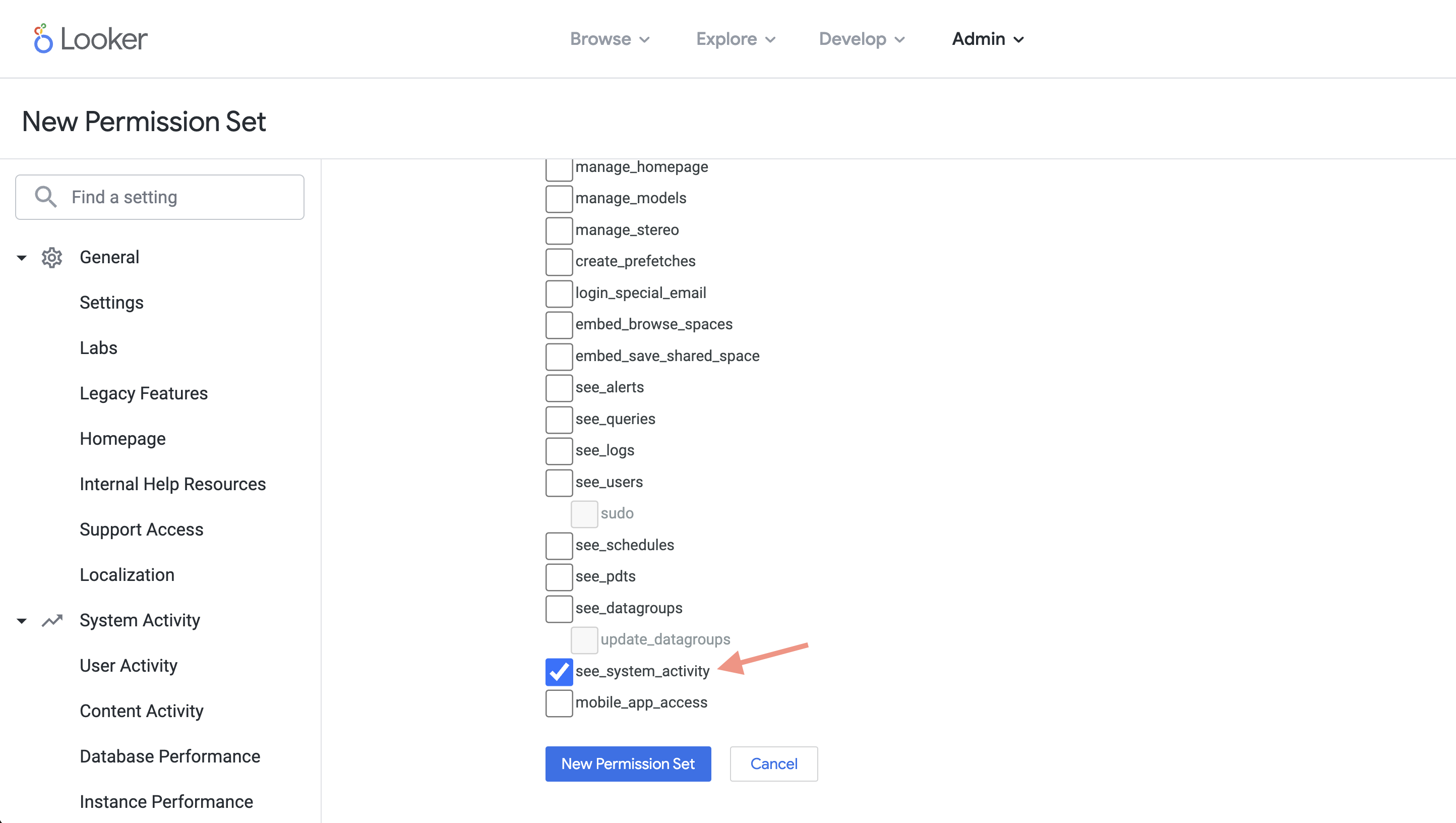 See system activity